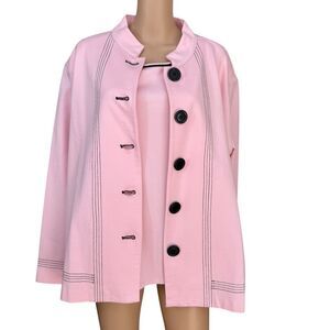 Brownstone Studio vintage set of 2 jacket and tank top pink size 3X NWOT
